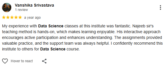 Student testimonial